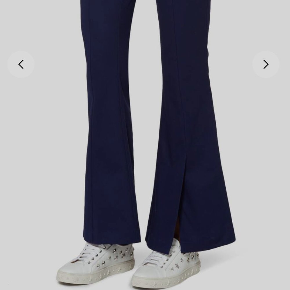 MAGGIE MARILYN She's Still A Dreamer Cotton Flared Pants In Navy size 8 UK 12